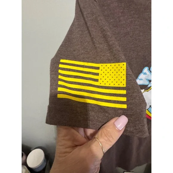 Grunt Style Club Member "Warheads on Foreheads" graphic t-shirt in heather brown - Picture 4 of 5